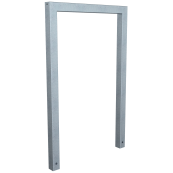 Lean-on hoop made of steel tube | Square tube 60 x 60 mm | without cross bar | total width: 750 mm | hot-dip galvanized